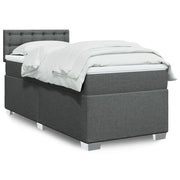 Giroletto a Molle con Materasso Grigio Scuro 100x200 cm Tessuto 3285814