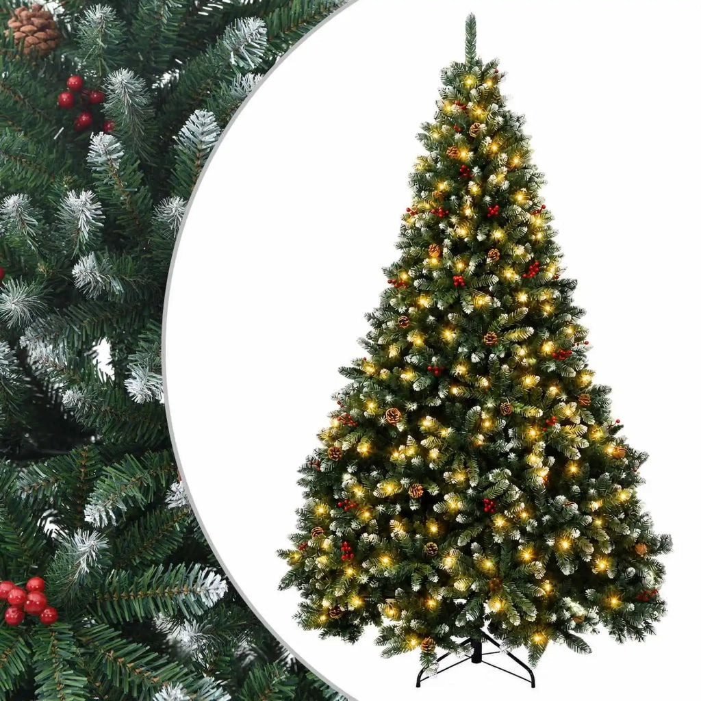 Albero di Natale Artificiale con Rami Pieghevoli 300 cm 600 LED 3467326