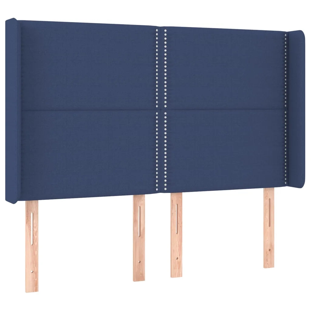 Letto a Molle con Materasso e LED Blu 140x200 cm in Tessuto 3138803