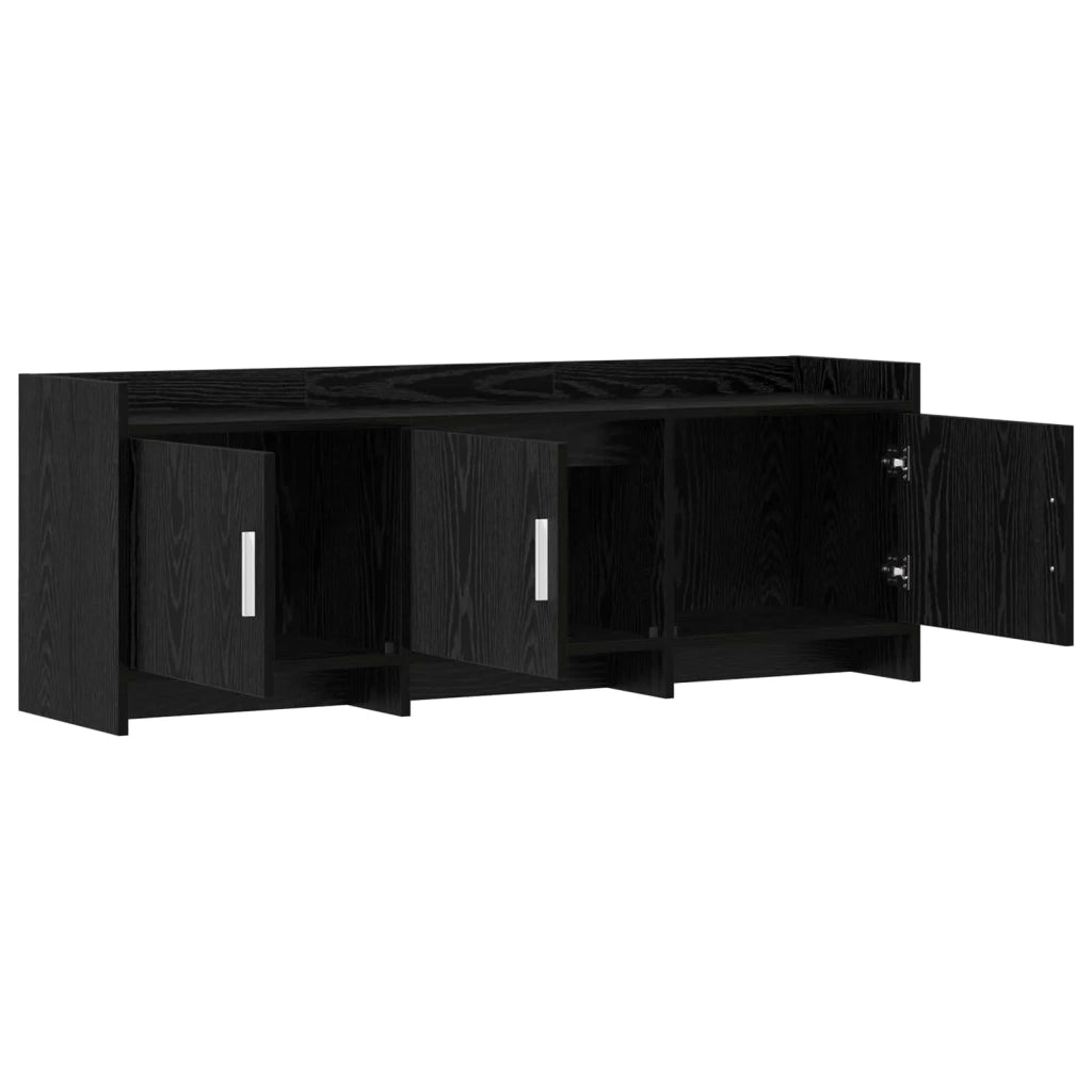 Mobile TV 130 x 33 x 47 cm Rovere Nero Legno ingegnerizzato 8011196