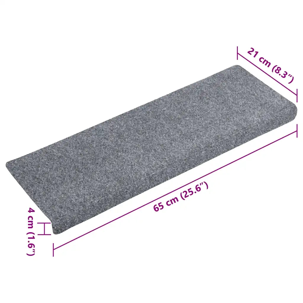 Tappetini Autoadesivi per Scale 20 pz Grigio Chiaro 65x21x4 cm