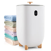 Secchio scaldasalviette con timer da 20-90 minuti e modalit¨¤ asciugatura 2-5 ore, Secchio scaldasalviette grande da 35l Bianco-Portasciugamani