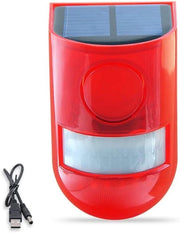 Sistema di Allarme Solare con Sensore di Movimento e Comando a Distanza - Impermeabile - 110dB - Sirena di Sicurezza per Casa e Giardino