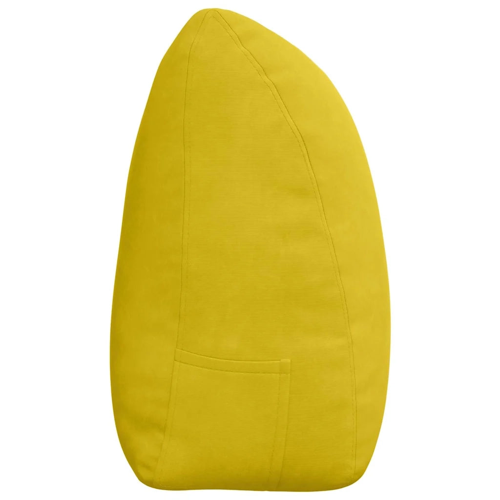 Cuscino per Schiena Giallo 180 x 24 x 50 cm Velluto 42014581