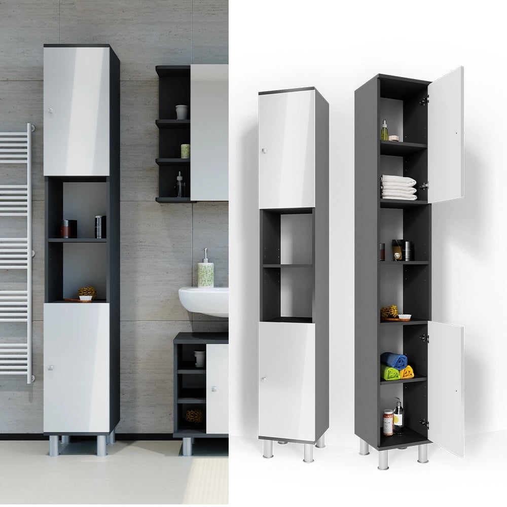 Mobile bagno alto Fynn Antracite 30 x 190 cm Vicco