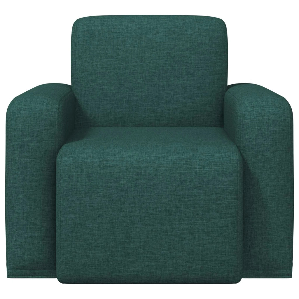 Divano Sedia-Poltrona Verde Scuro Tessuto 302789