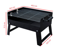 Barbecue a Carbone 50,5x34,5x31,5 cm Pieghevole in Acciaio Adventure Nero