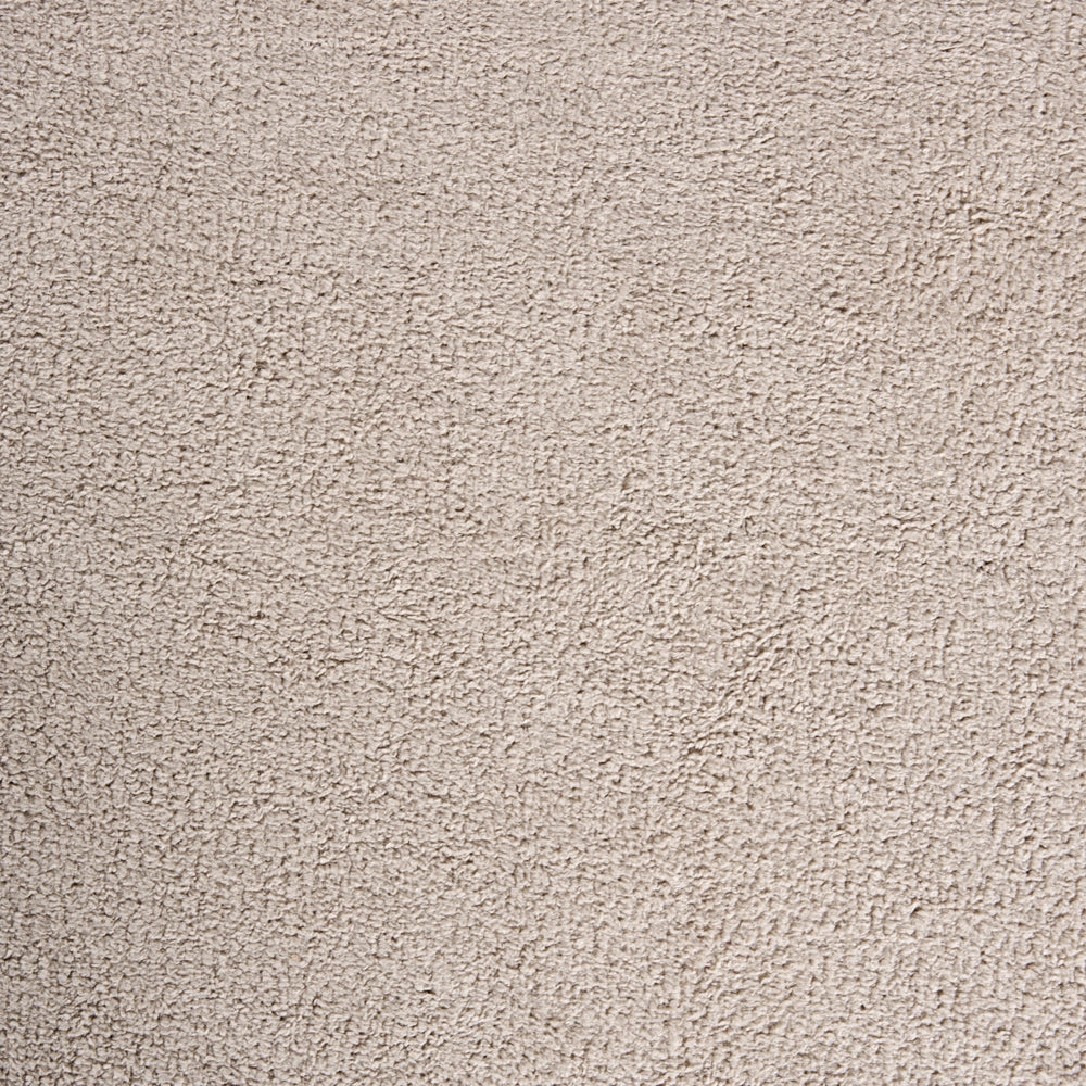 Set di 2 sedie da pranzo Beige Rivestimento in poliestere Gambe nere in ferro Schienale arrotondato Mobili da sala da pranzo in stile moderno