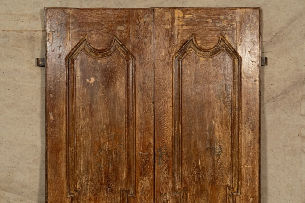 Biscottini Porta portone in legno massello e ferro da interno o da esterno vecchia e antica medievale scorrevole