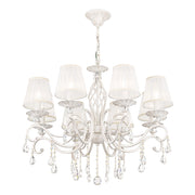 Lampadario Elegant in Metallo Grace Bianco con Oro