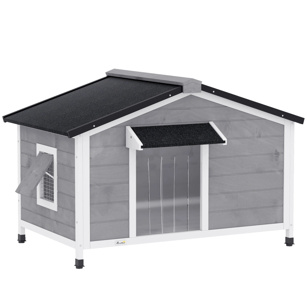 Casetta per Cani in Legno ¨C zephmum ¨C Grigio 109x79x72 cm