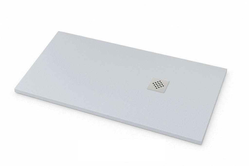 Piatto doccia Ardesia extra piatto 75X80 cm colore Grigio chiaro RAL 7035 griglia Grigio chiaro