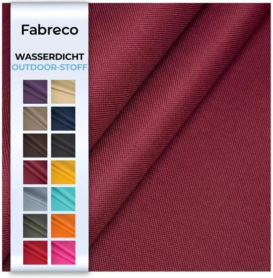 Stoffa acqua resistente Oxford 600D Polyester per metro 100x150cm | Stoffa robusta all'aperto per giardino, campeggio & tettoie | Tela e paracielo | Tessuti paracielo per metro, rosso scuro