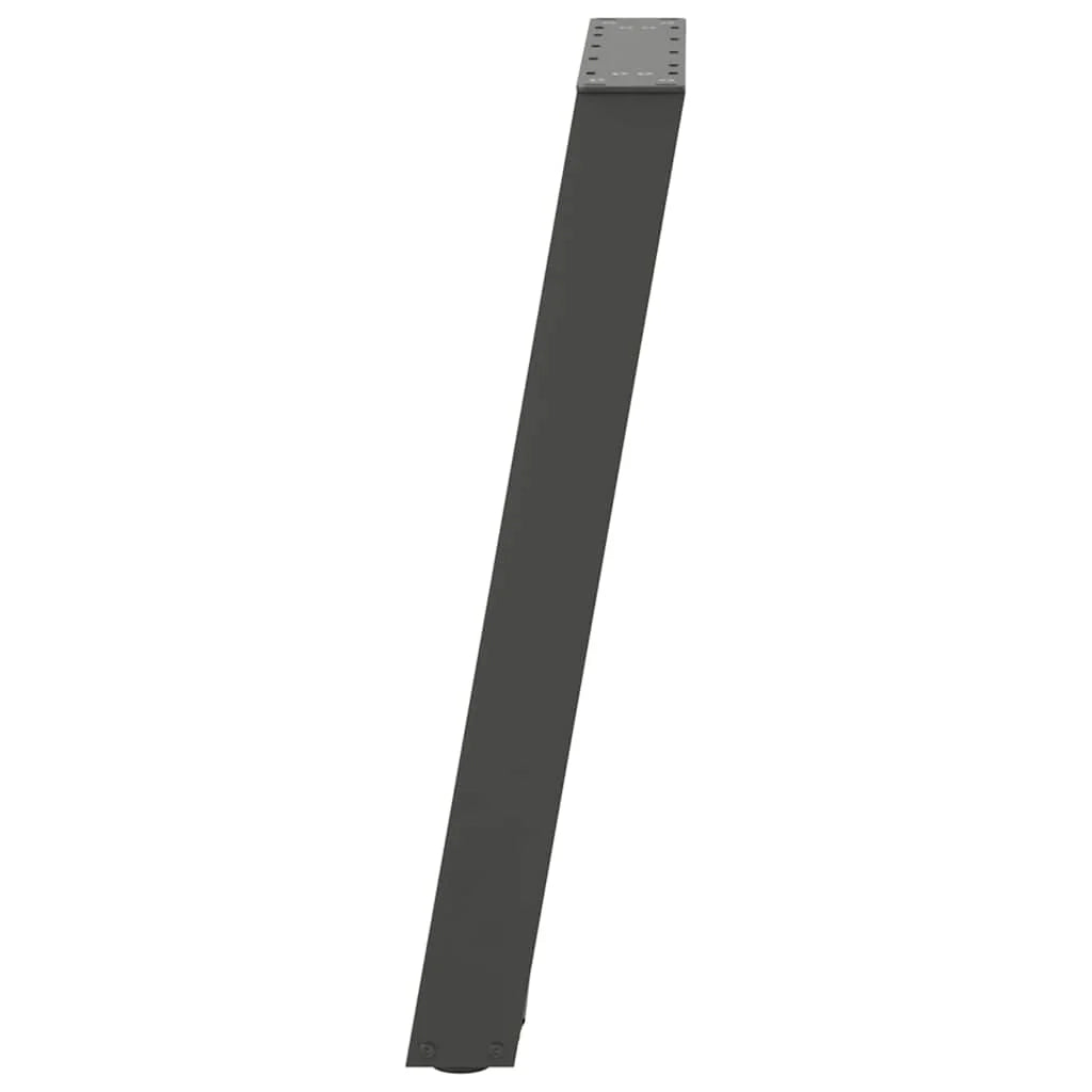 Set di 2 gambe per tavolo consolle a forma di U 38 x 72 cm con livellatore regolabile design moderno in acciaio antracite 02_0057064