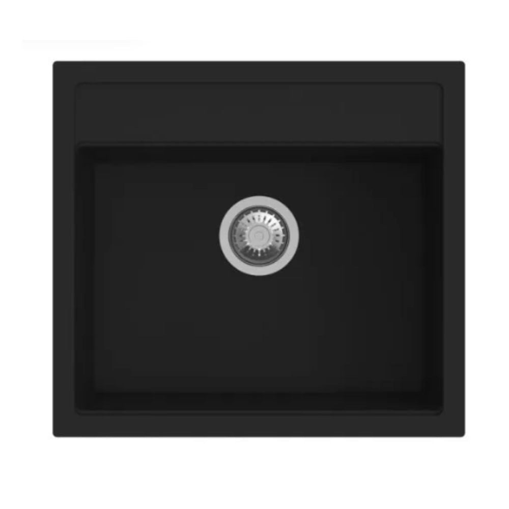 Lavello una vasca Waltz in fragranite 56x51x20H colore nero