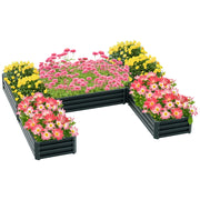 Fioriera Quadrata Giardino ¨C Minimal ¨C Acciaio 5 Pezzi Verde