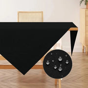 Tavolino Copri Tavolo in Lino, 100x100cm, Copertura Tavolo in Poliestere con Effetto Lotus, Impermeabile, Resistente alle Macchie, Ideale per Soggiorno, Cucina, Terrazza, Giardino