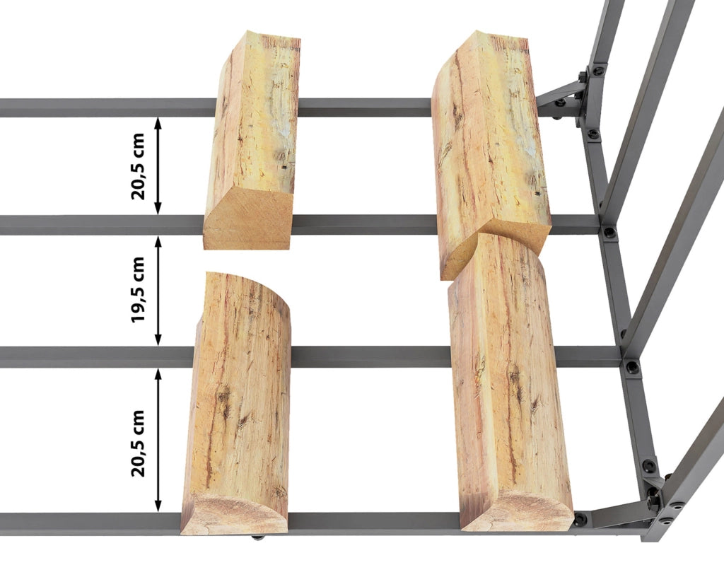 Riparo per legna da ardere Ruston Alluminio XL