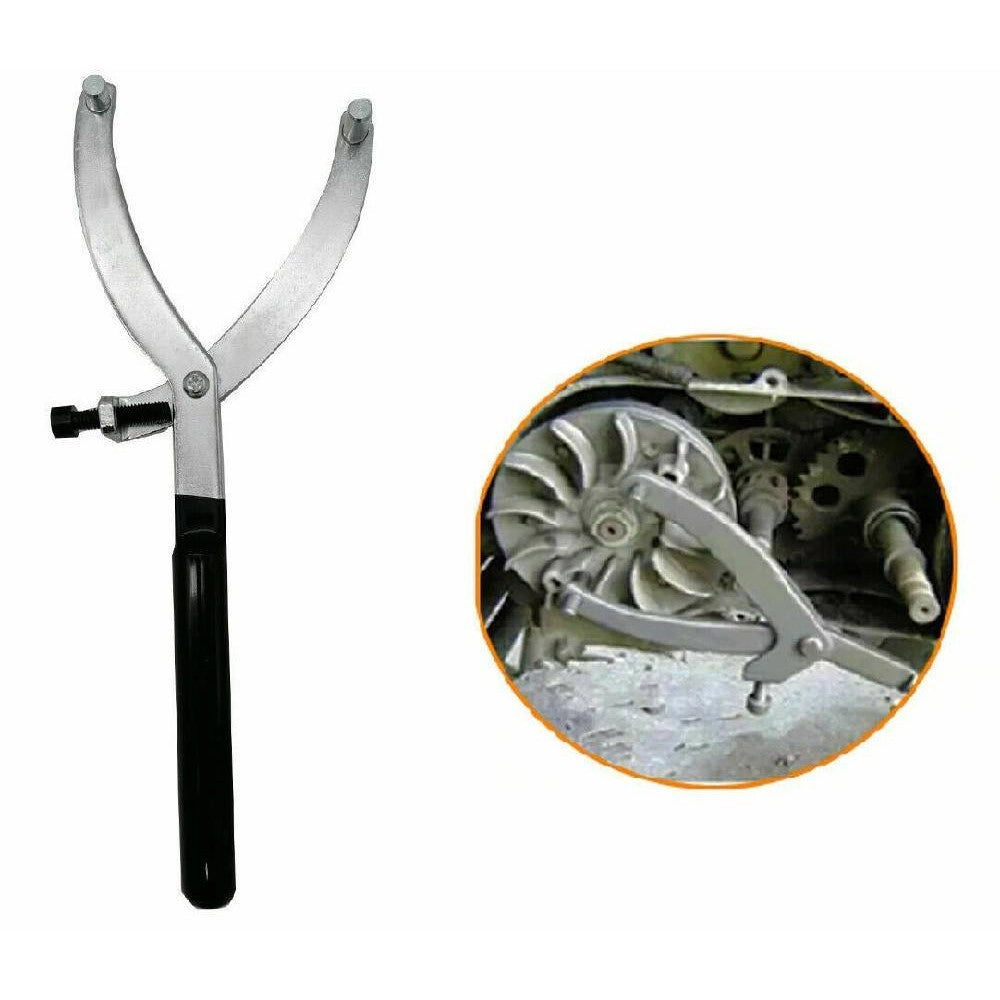 Trade Shop - Attrezzo Moto Chiave Blocca Volano Variatore Ventola Puleggia Campana Universale -