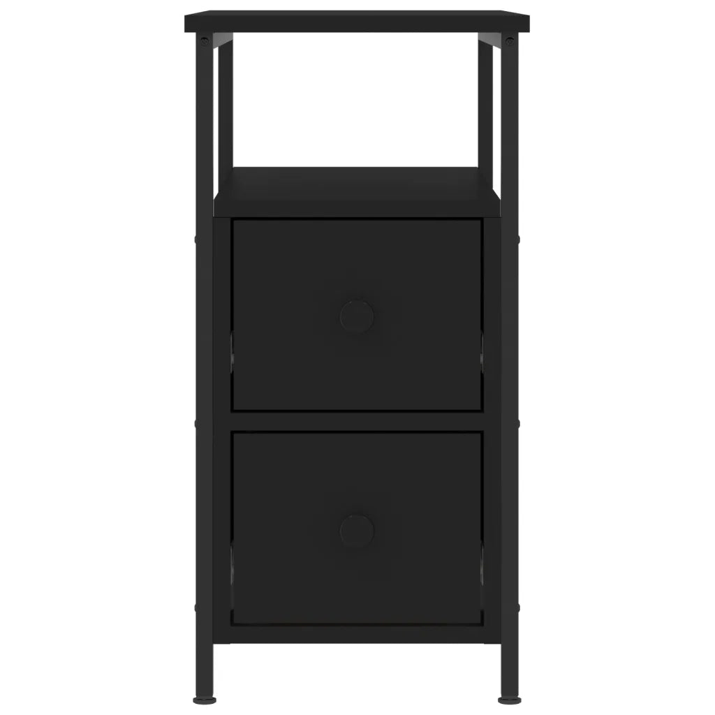 Comodino | Armadio da Notte | Mobiletto da notte Nero 30x60x60 cm in Legno Multistrato