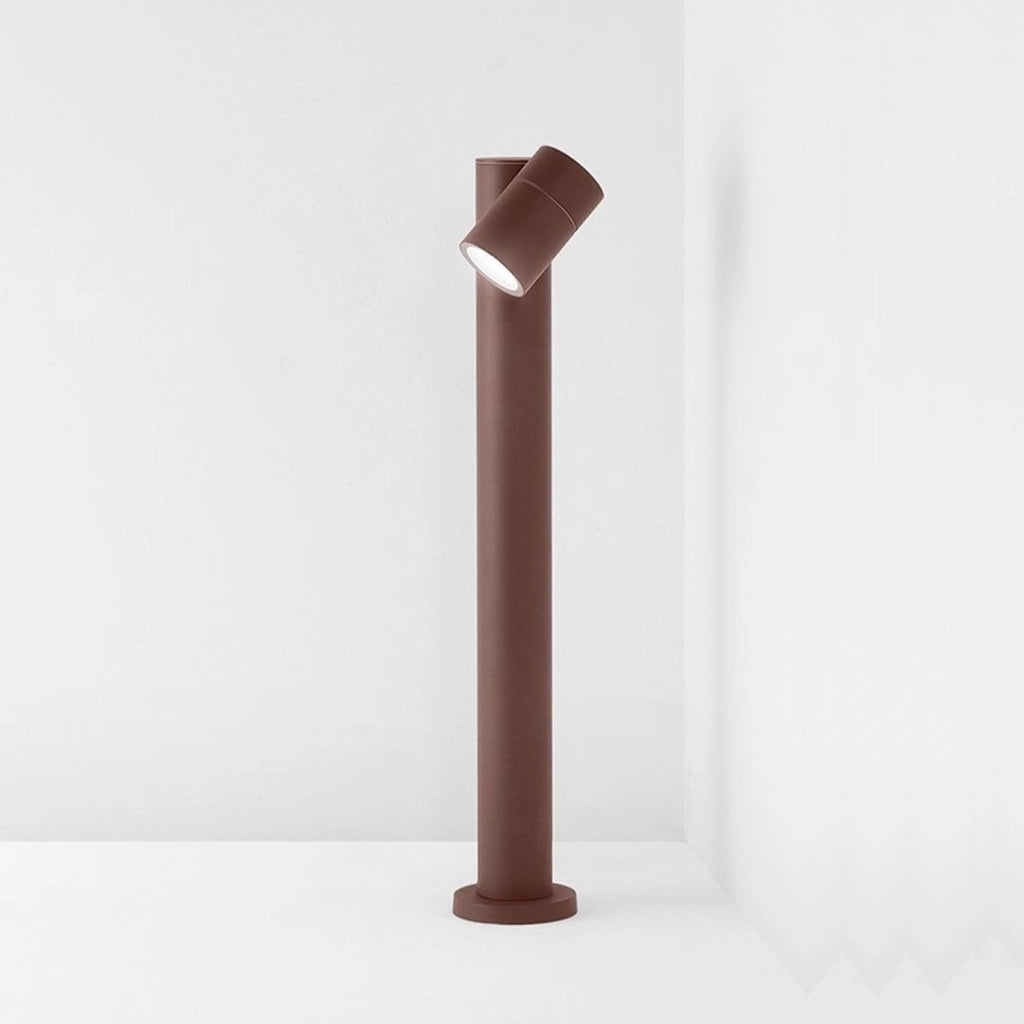 Paletto Esterno Contemporaneo Pull Alluminio Corten 1 Gu10 Ip65