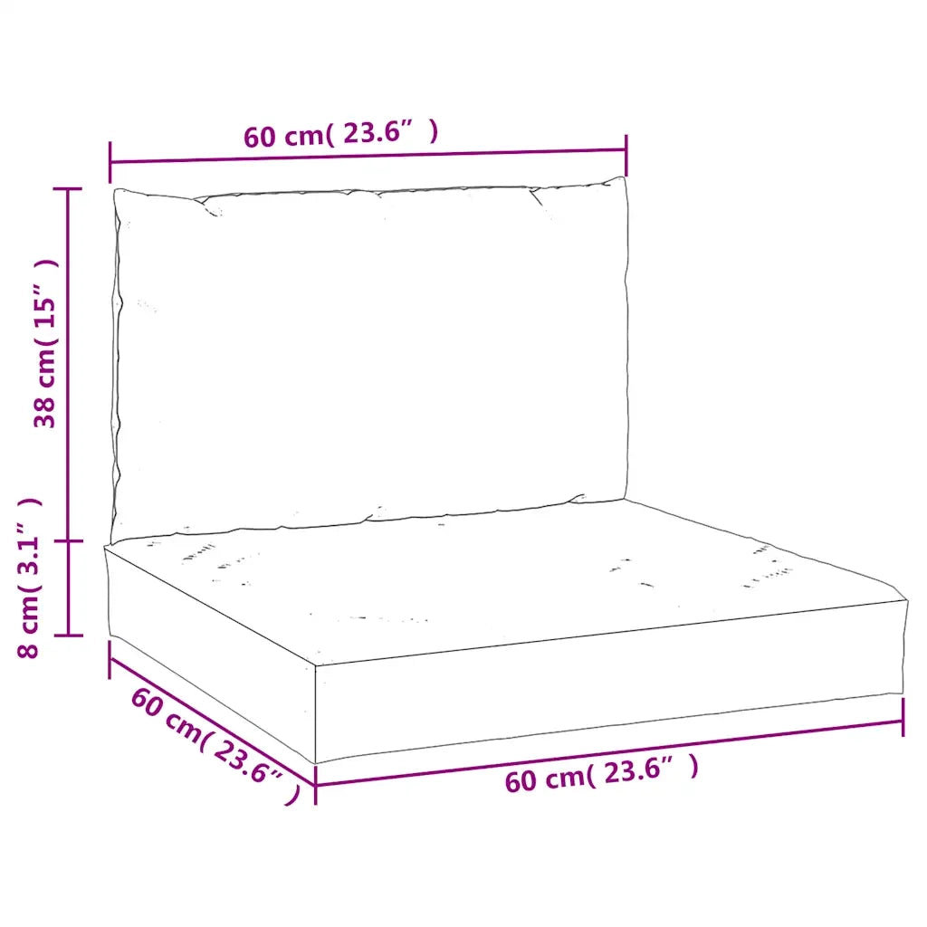 Cuscini per Pallet 2 pz | Cuscini per sedie Verde Intenso in Tessuto Oxford