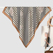 Nuova sciarpa da donna in seta stampata, stile coreano, sciarpa decorativa alla moda e versatile.