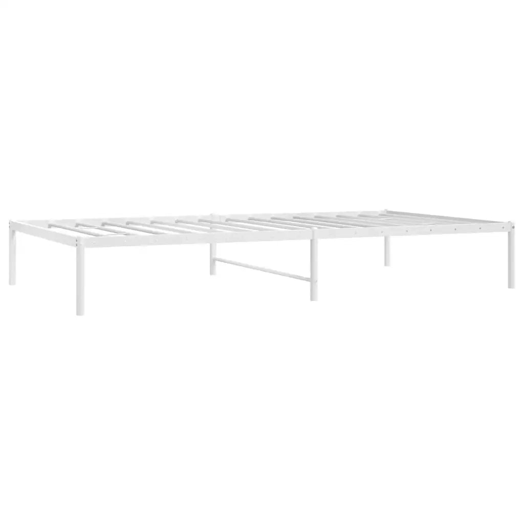 Letto singolo | Letto per adulti | Giroletto in Metallo Bianco 75x190 cm