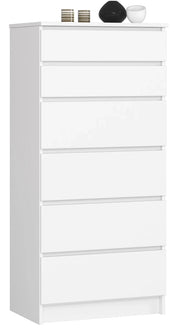 Cassettiera AKORD K60 Cassettiera Bianca 60 cm 6 cassetti 60x40x130 cm