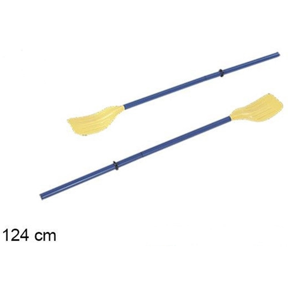 Trade Shop - Coppia Remi Di Plastica Pagaia Per Barca Canoa Canottaggio Kayaing 124 Cm 017539 -