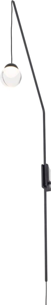 Applique nera con sfera bianca sospesa ZOOM LED 3W Maxlight