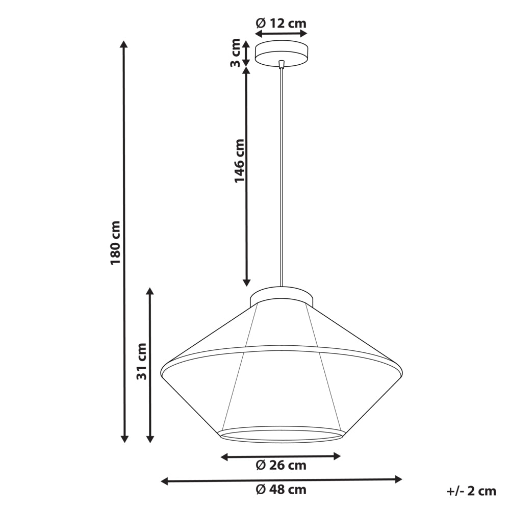 Lampada a sospensione Carta naturale con paralume strutturato Japandi Stile naturale Cavo di iuta