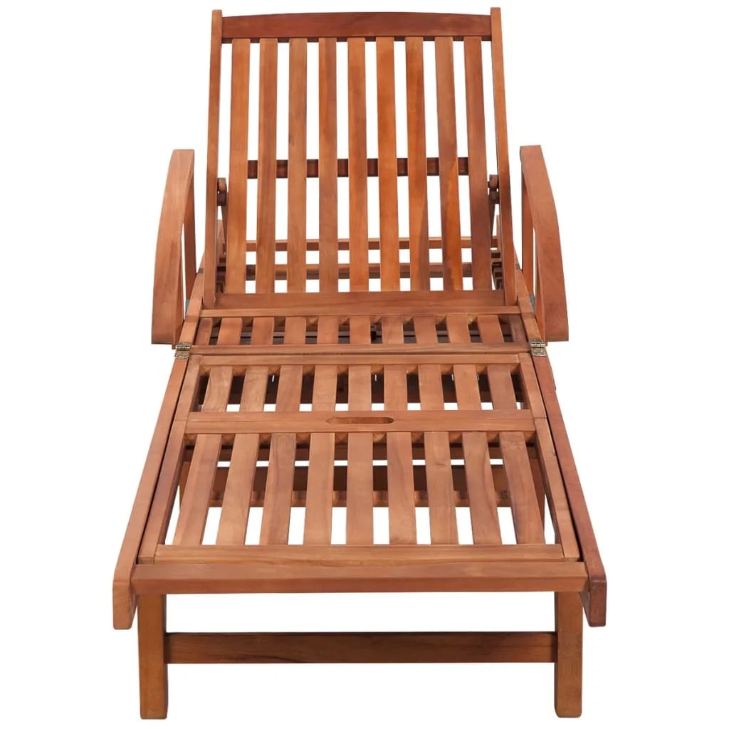 Lettino prendisole sedia a sdraio lettino prendisole letto da giardino mobili da esterno per patio con cuscino legno massello di acacia 02_0012350