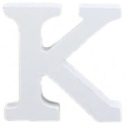 Trade Shop - Lettere Alfabeto Lettera K In Legno Bianco H 11 Cm Decorazione Arredo Wedding -