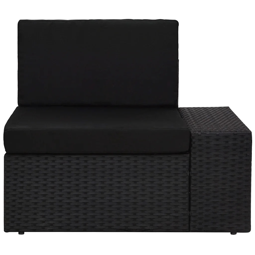 Salotto da Giardino-Set Divani da Giardino3 pz in Polyrattan Nero
