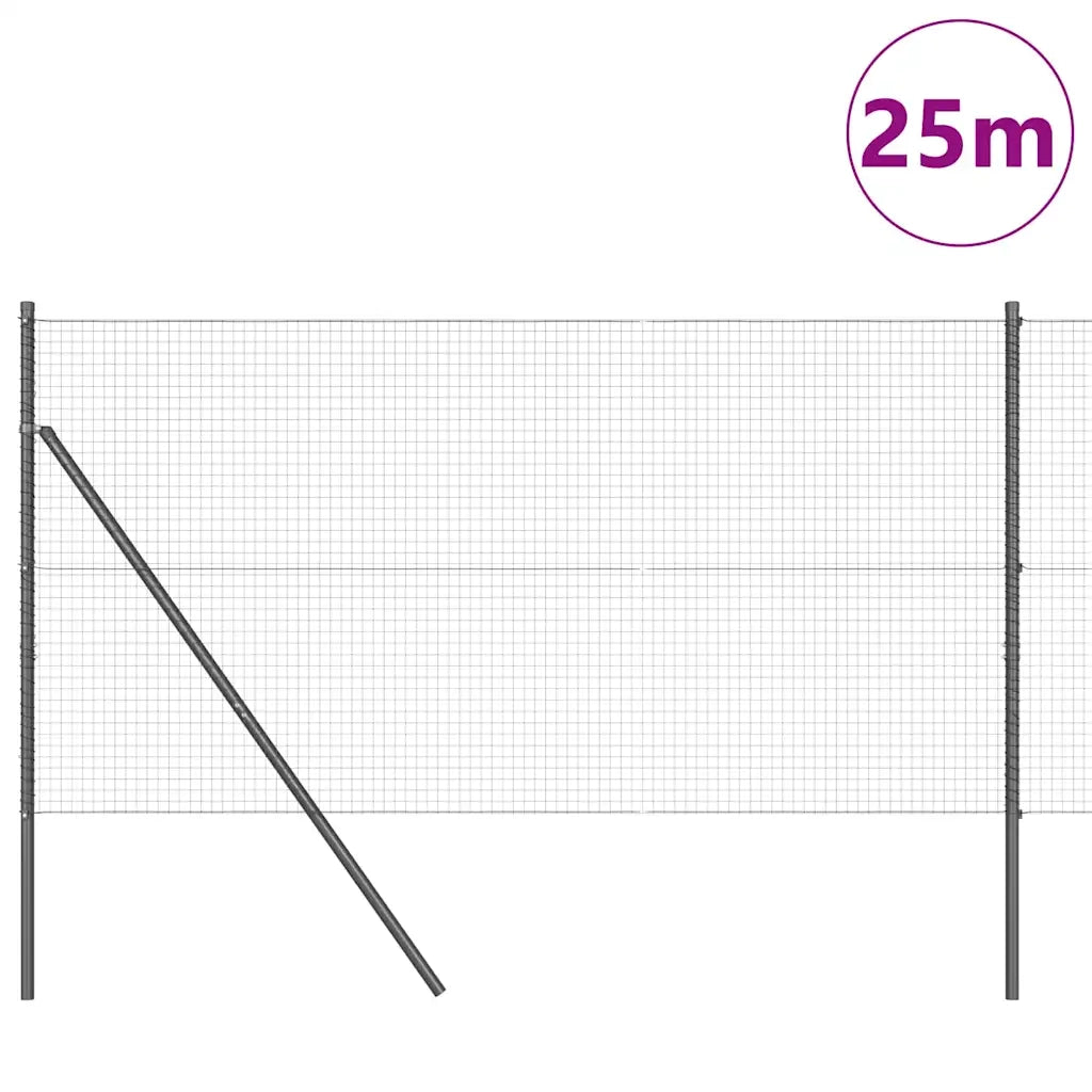 Palo della recinzione Grigio 25 x 1 m (maglia 25 x 25 mm)