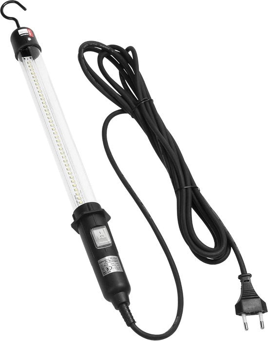 Lampada di lavoro LED a 40 LED, 8,5W, potenza nominale - 500lm, IP44, 6000K, cavo 2x0,75mm² - 5m