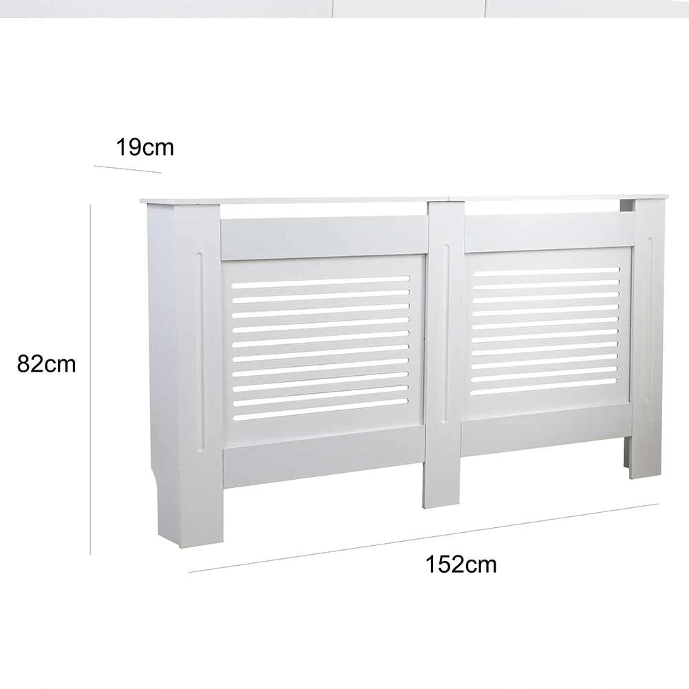 Rivestimento Copritermosifone Legno MDF Bianco 152x19 H82cm Copri Calorifero
