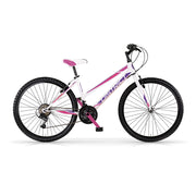Bicicletta Donna MTB MBM District 27,5" con Cambio 18 Velocità-Bianco