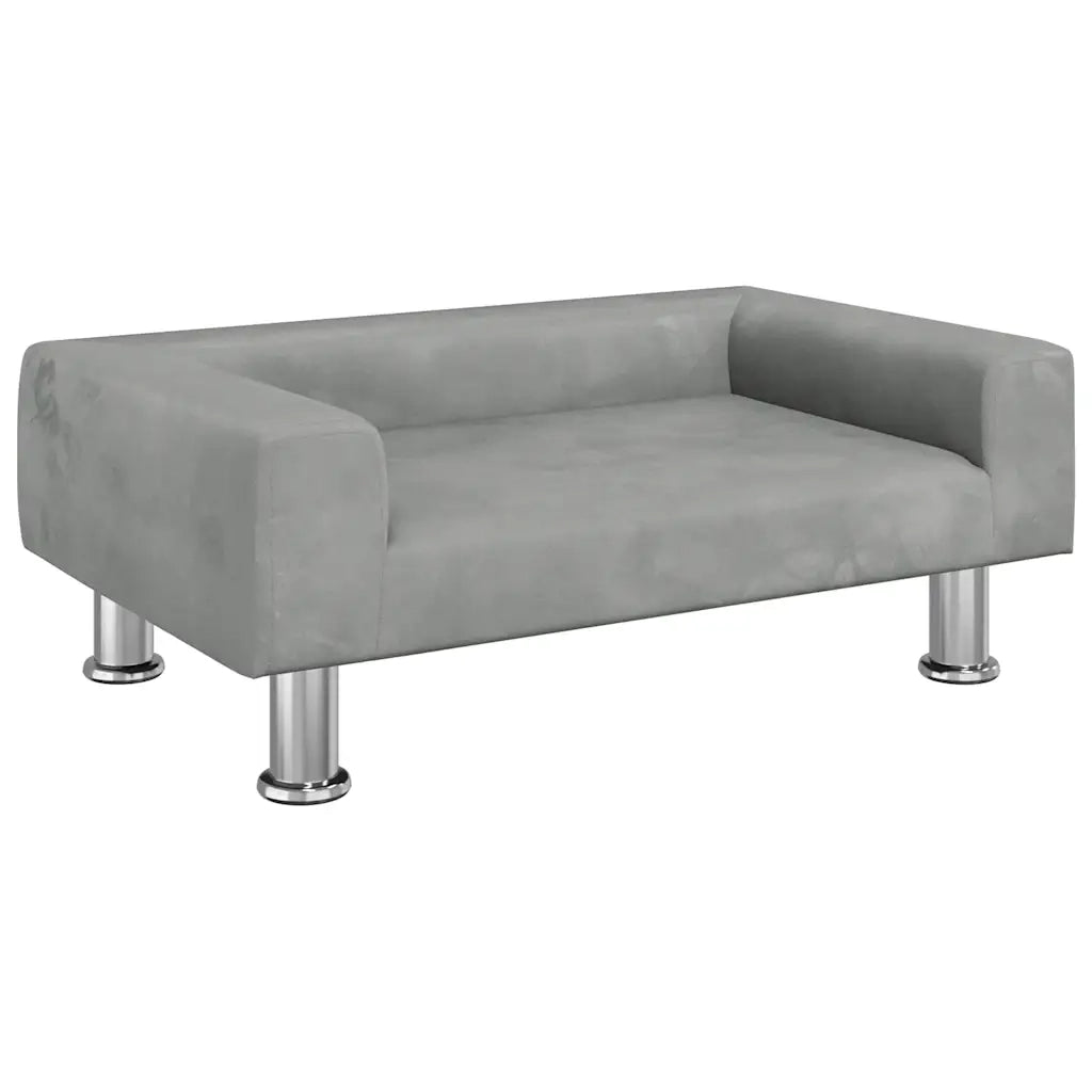 Lettino per Cani Grigio Chiaro 70x45x26,5 cm in Vellutocod mxl 71194