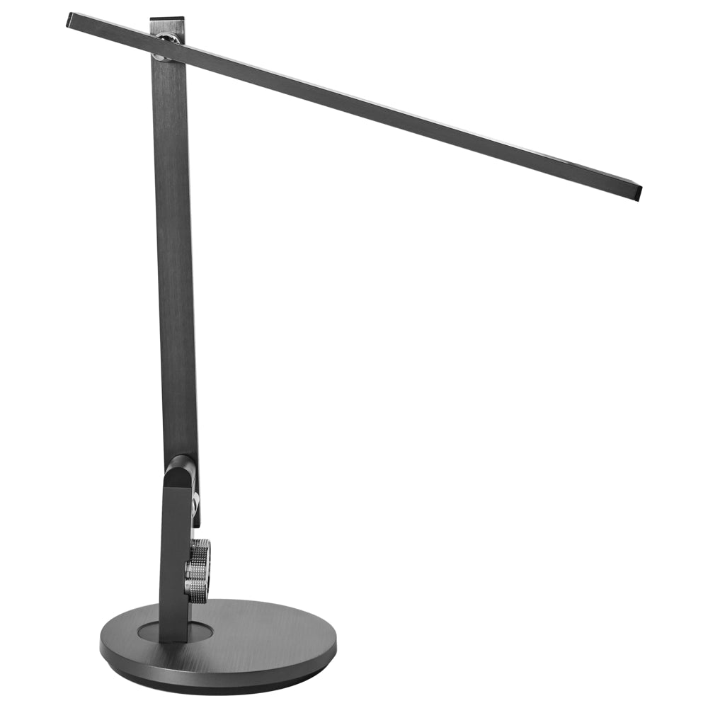 Lampada da tavolo LED per ufficio domestico con braccio regolabile e orientabile dimmer a 10 livelli e timer grigio