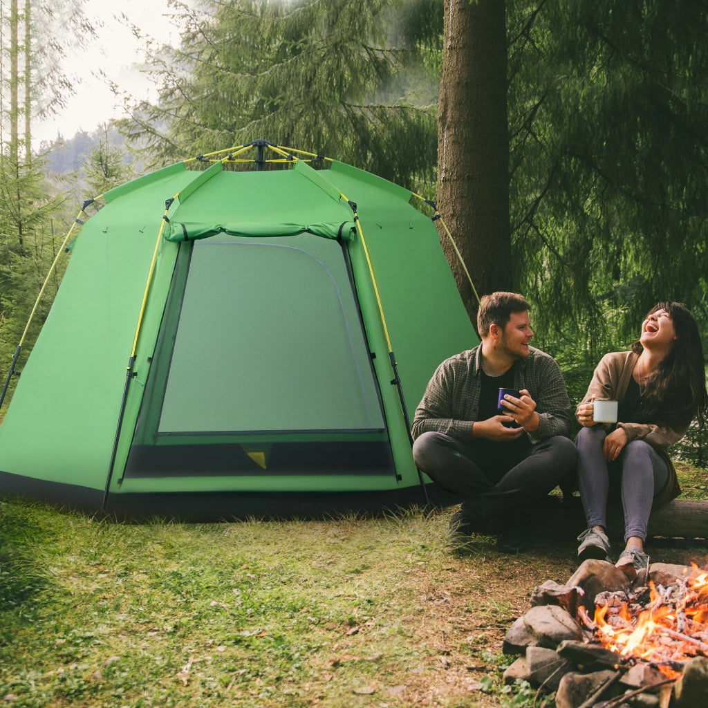 Tenda da campeggio 6 persone ¨C zephmum ¨C verde 320x320x180 cm