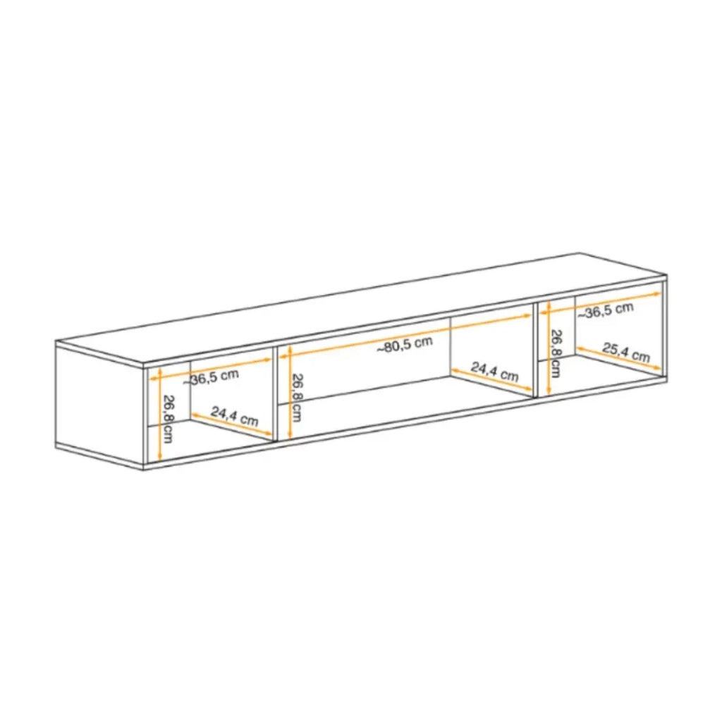 Vetrina orizzontale FLY – 1 porta parzialmente vetrata con LED – Rovere chiaro