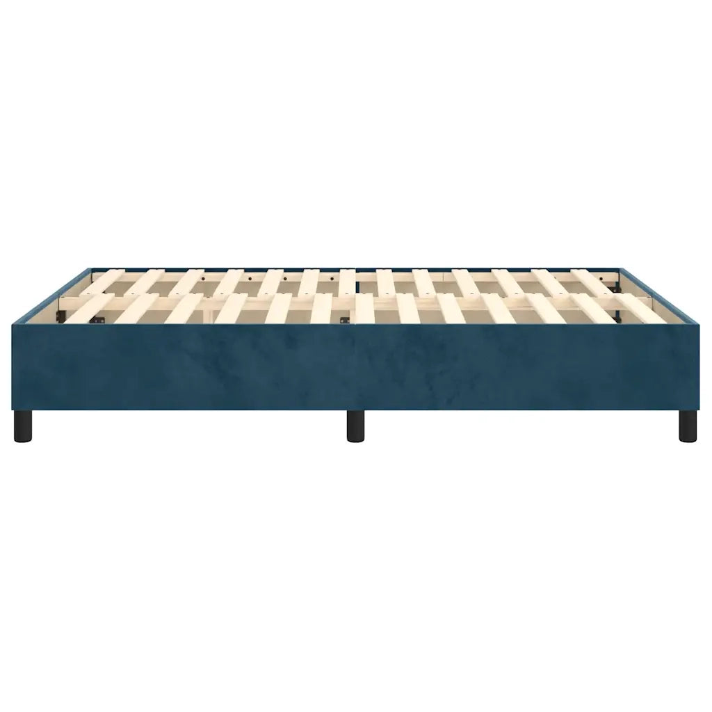 Struttura Letto a Rete a Molle-Giroletto Blu Scuro 140x190 cm in Velluto 105836