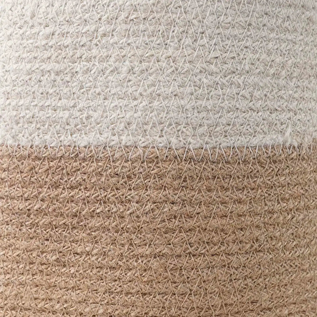 Set di Vasi per Piante 2 pcs Naturale e Bianco Ø 28 x 28 cm
