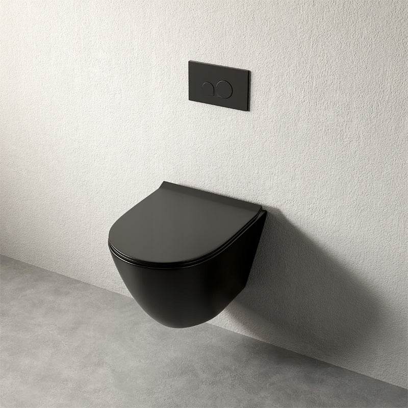 WC NERO SENZA BORDO SEDILE A CADUTA LIBERA DUROPLAST SCARICO A VORTEX