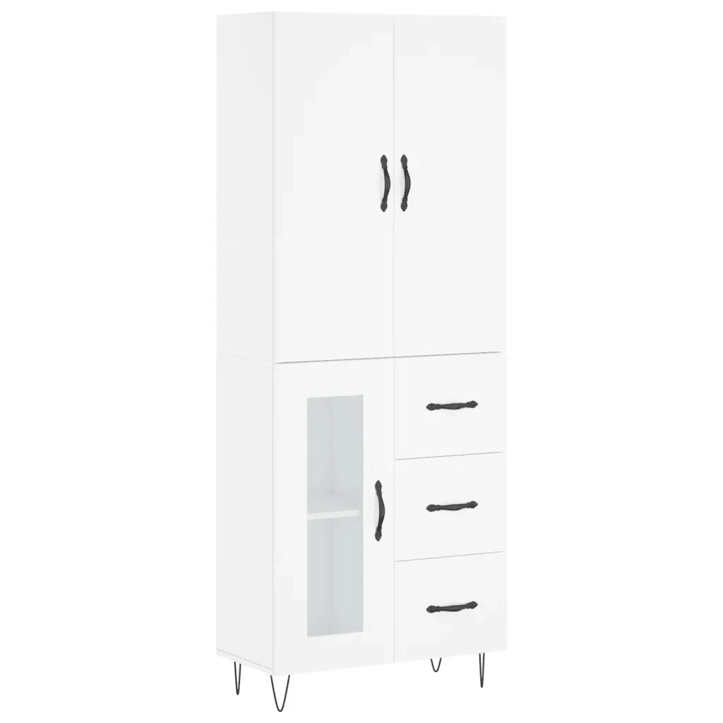 Credenza Bianca 69,5x34x180 cm in Legno Multistrato 3198097