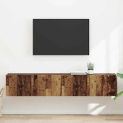 Mobile TV da parete 2 pz-Set di 2 Mobile TV a Muro-Credenza TV Legno vecchio 60 x 31 x 29.5 cm 852267