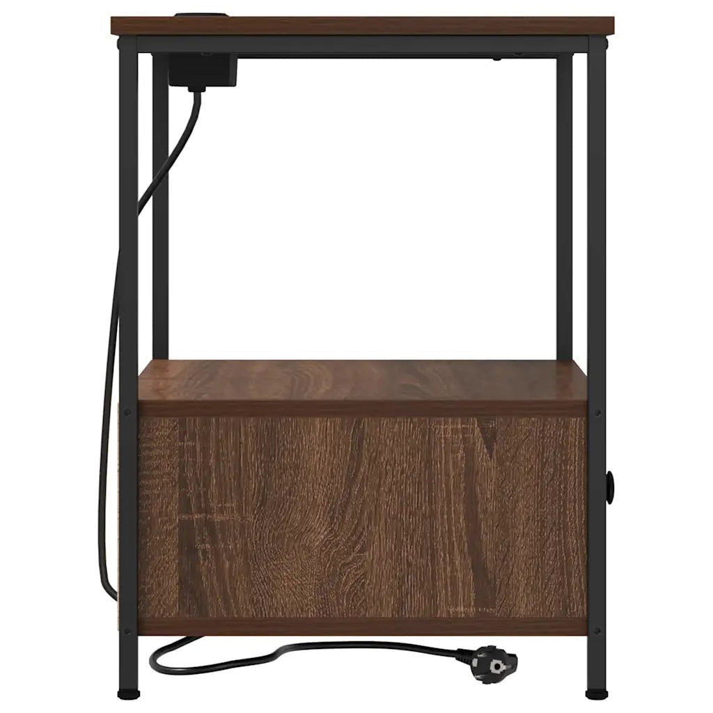 Armadio da Notte con cassetto Rovere Marrone 42 x 41 x 56 cm 859438