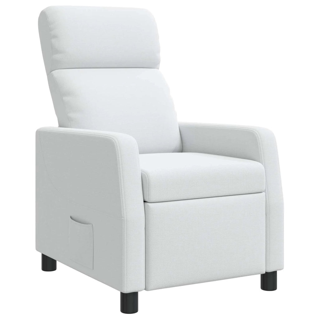 Divano Sedia-Poltrona reclinabile Bianco Tessuto 727182
